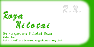 roza milotai business card